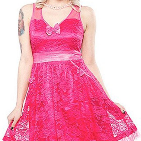 Sourpuss Dresses & Skirts - Tear Up The Town Pink Dress